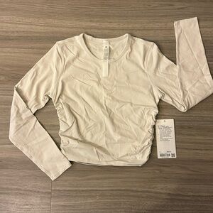 All It Takes Long Sleeve Ribbed Nulu Lululemon Bone Size 6 BRAND NEW